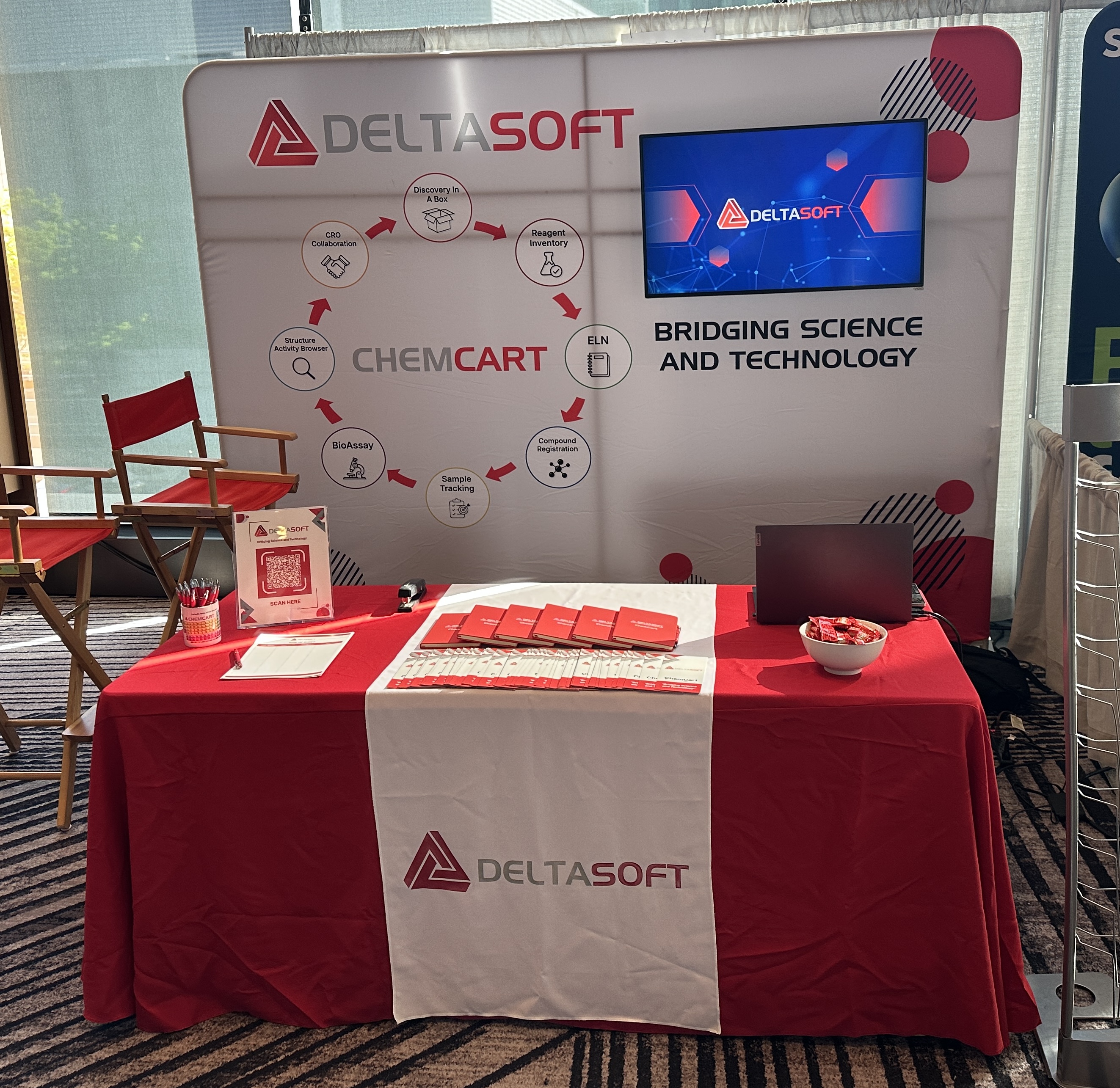 DeltaSoft Booth Setup at Bio-IT World 2026